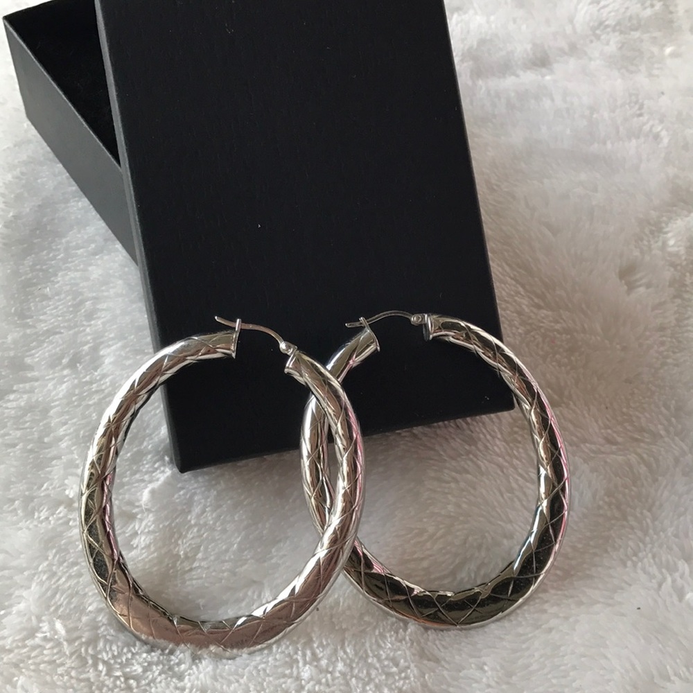 NWOT Stainless Steel Large Hoop
